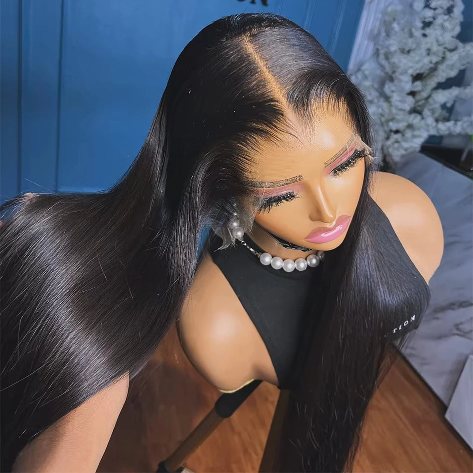 40 50 Inch Straight Human Hair Wig 13x6 HD Lace Frontal