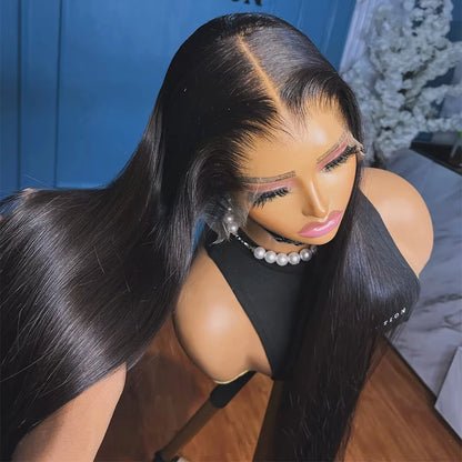 40 50 Inch Straight Human Hair Wig 13x6 HD Lace Frontal