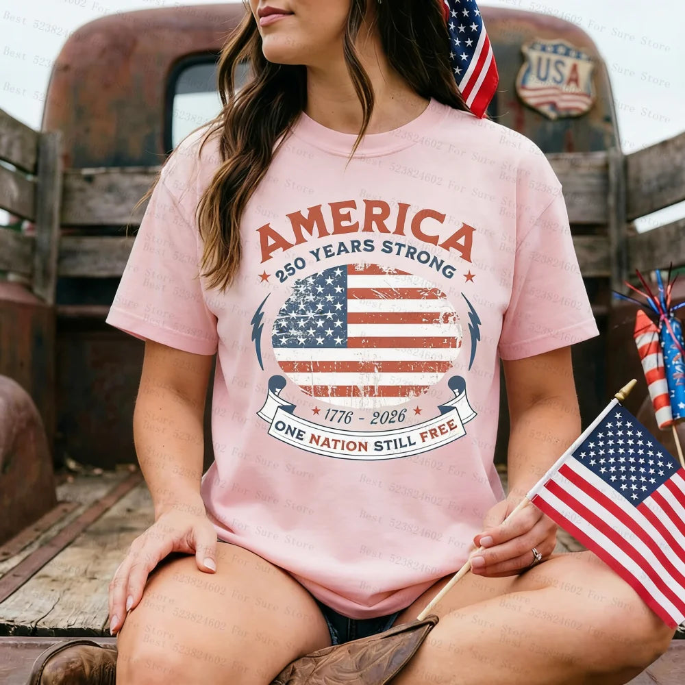America 250 Years Strong Shirt USA 250th Anniversary Patriotic