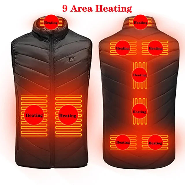 17/13/9 Areas Usb Heated Jacket Men Women Electric