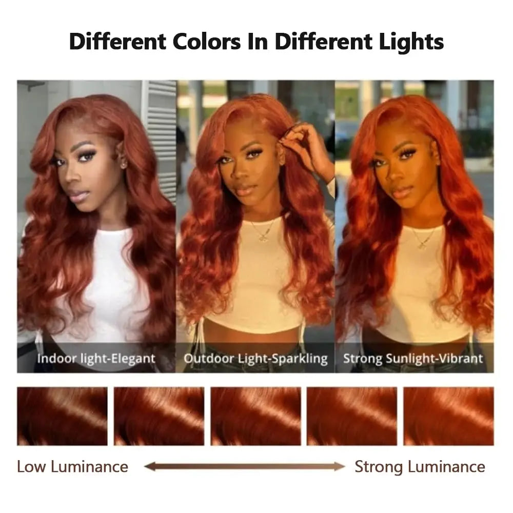 Ginger Wig Human Hair 13x6 HD Lace