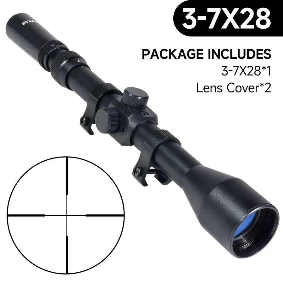 4x20/4x28/3-7x20/3-7x28 Optics Sight  Hunting Rifle Scope