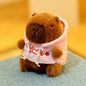 Cute Capybara Plush Toy Hoodie with Wings Simulation Doll